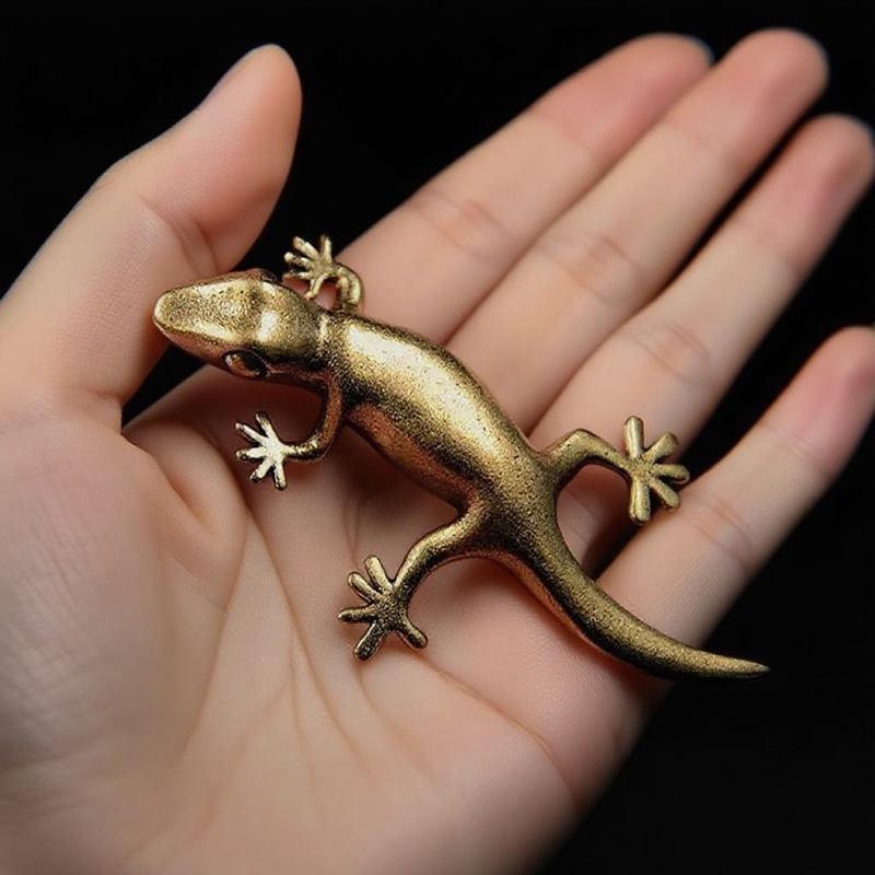 Office Tech - Feito à mão bronze retro gecko