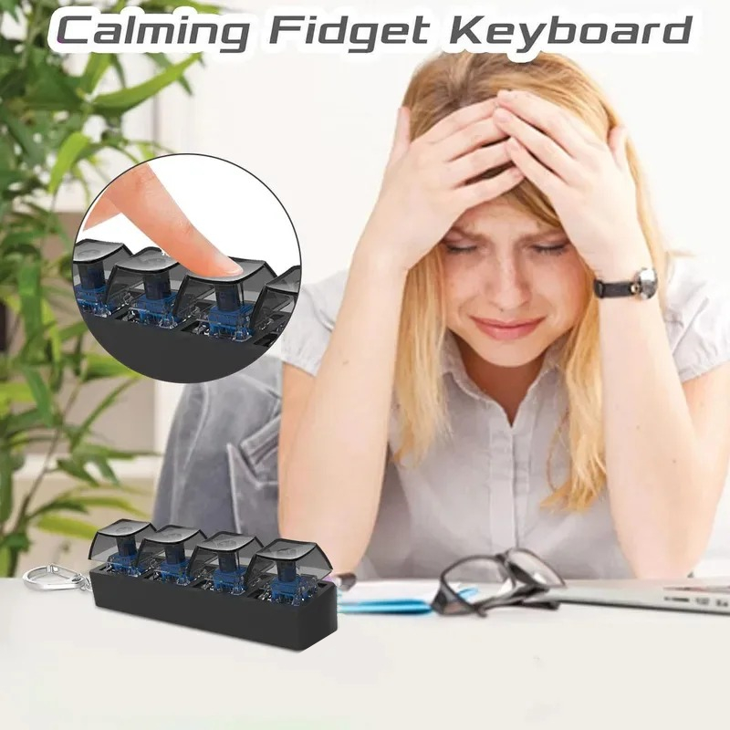 4 teclas botão de dedo brinque - Office Tech avaliação e preço