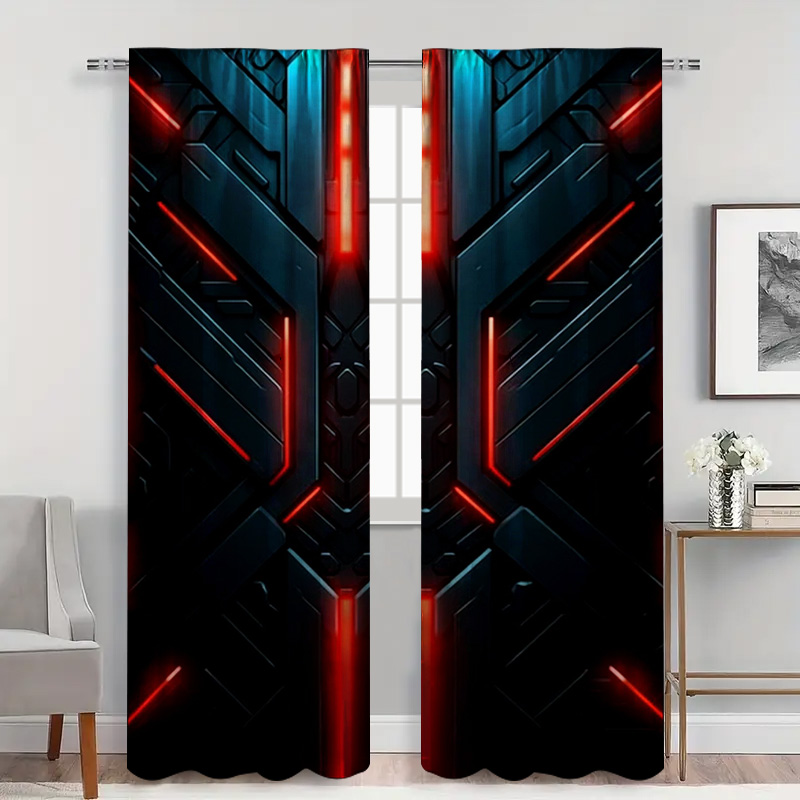 Cortinas geométricas tecnológi - Tech Office Youtube avaliação e preço