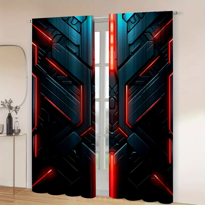 Cortinas geométricas tecnológi - Tech Office Youtube avaliação e preço