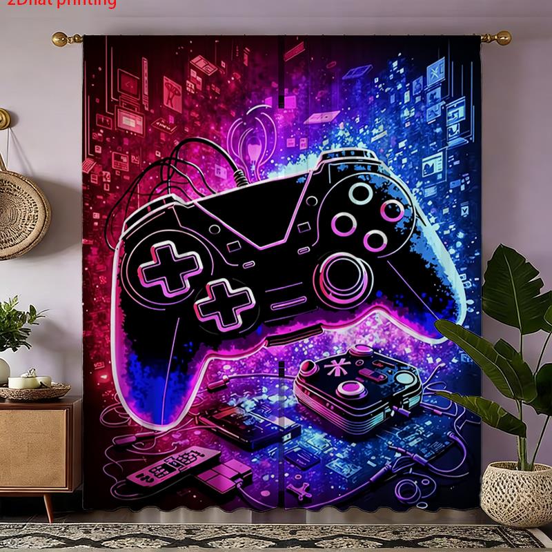 Cortina Neon Gaming com Estamp - Tech Office Youtube avaliação e preço
