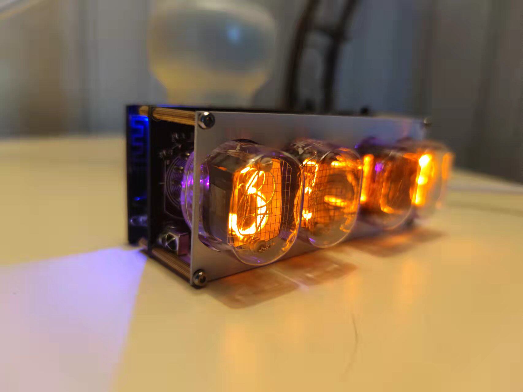 Relógio de Tubo Nixie QS30-1,  - Tech Office Youtube avaliação e preço