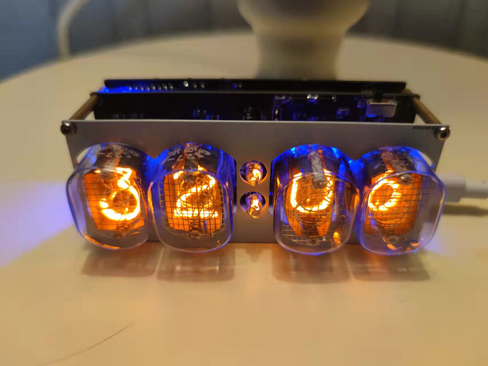 Relógio de Tubo Nixie QS30-1,  - Tech Office Youtube avaliação e preço