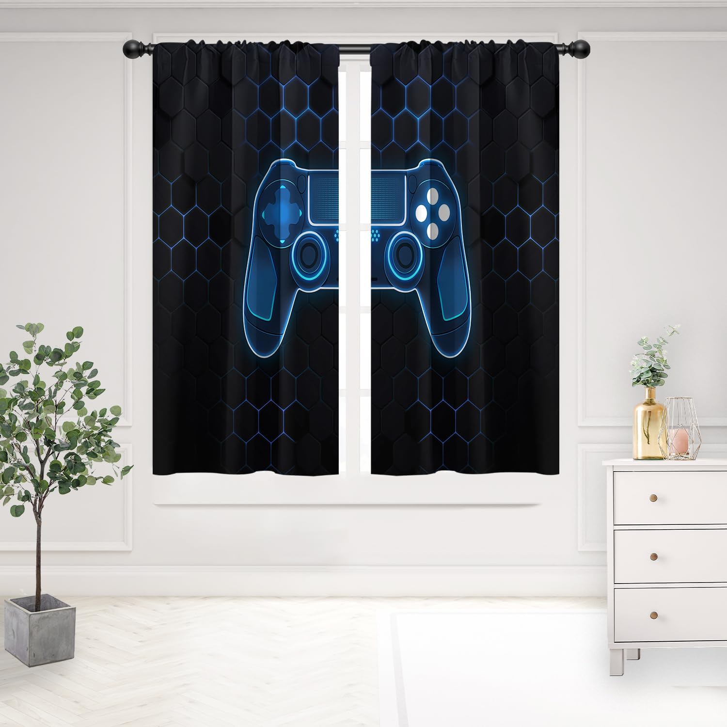 Cortinas de Luxo para Jogos co - Tech Office Youtube avaliação e preço