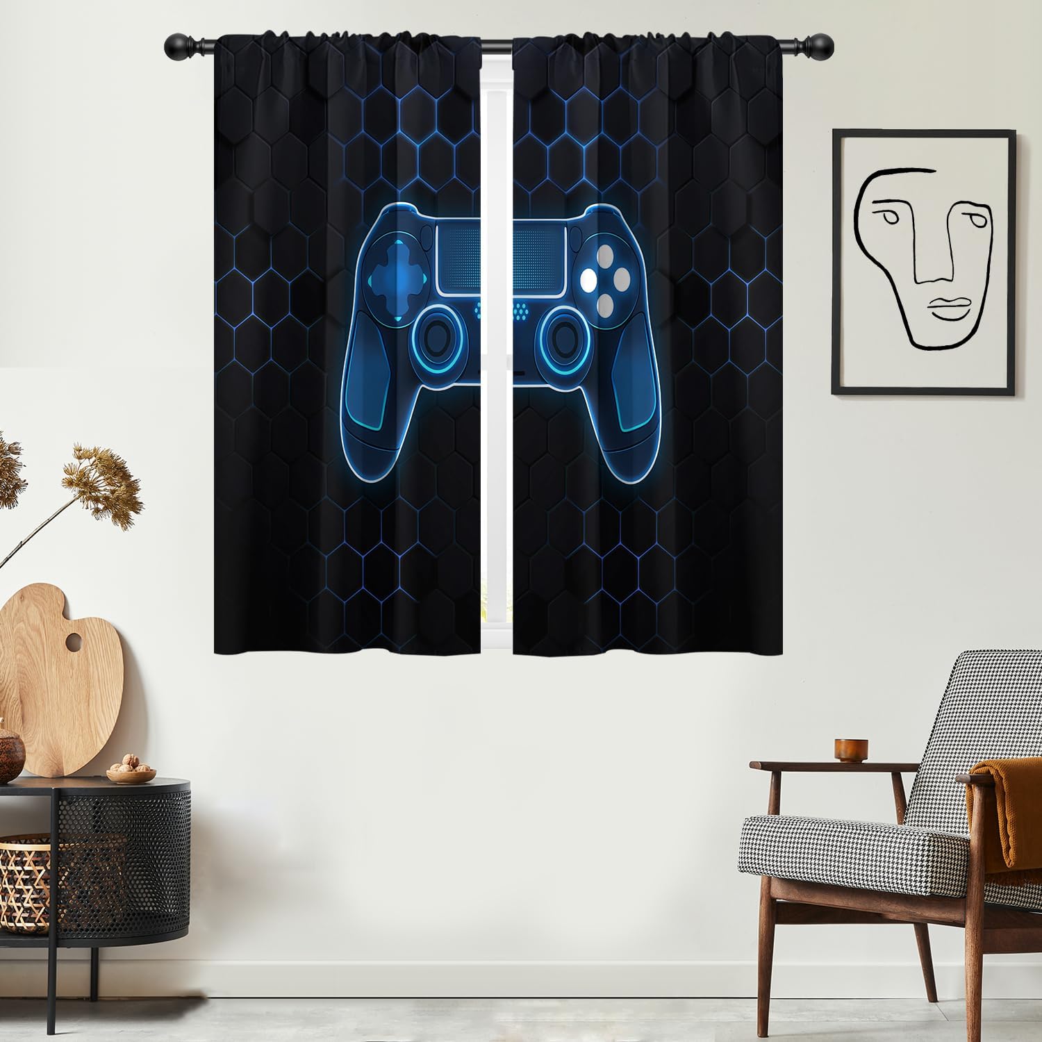 Cortinas de Luxo para Jogos co - Tech Office Youtube avaliação e preço