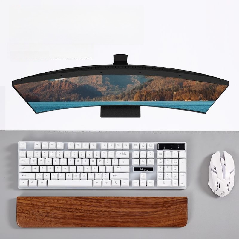 Teclado de madeira maciça desc - Office Tech avaliação e preço