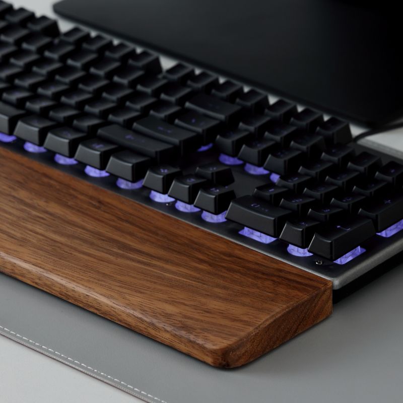 Teclado de madeira maciça desc - Office Tech avaliação e preço